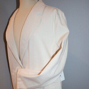 Calvin Klein Jeans Women’s Blazer Jacket Size XL White Cotton Casual New